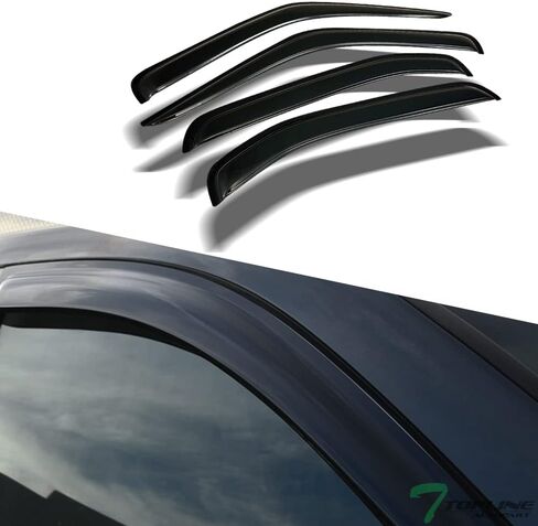 7422452624673 Compatible with 2000-2004 Xterra Smoke Curvy Style Window Visors Deflector 4 Pieces in Saudi Arabia