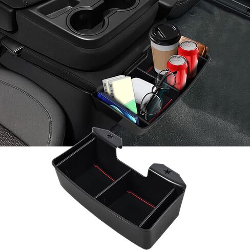 Center Console Hanging Storage Box,Split-bench Folding Seat Armrest Organizer Tray Insert Replace for Silverado/for Sierra 1500 2019-2025 and for Silverado/for Sierra 2500HD 3500HD 2020-2025 in Kuwait