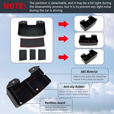 Center Console Hanging Storage Box,Split-bench Folding Seat Armrest Organizer Tray Insert Replace for Silverado/for Sierra 1500 2019-2025 and for Silverado/for Sierra 2500HD 3500HD 2020-2025 in Kuwait