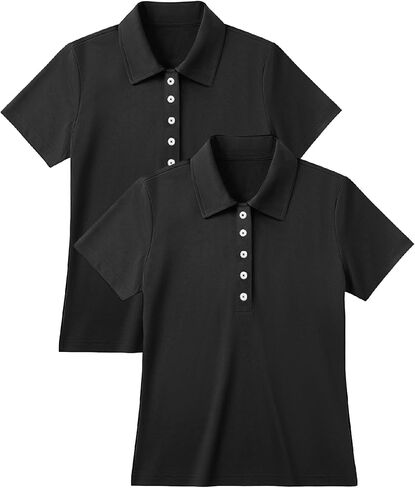 1 or 2 Pack Women's Polos Golf Shirts Short Sleeve UPF 50+ Collared Shirt Quick Dry Tennis Work Athletic Tops in Saudi Arabia