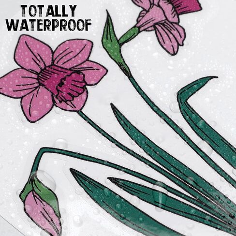 PerKoop 10 Pcs Flower Car Vinyl Decal Sticker Waterproof Bloom Flower Bumper Decal Spring Blossom Car Decals for Automotive SUV Trucks Wall Laptop Water Bottles Scrapbook Window Decor Accessories in Saudi Arabia