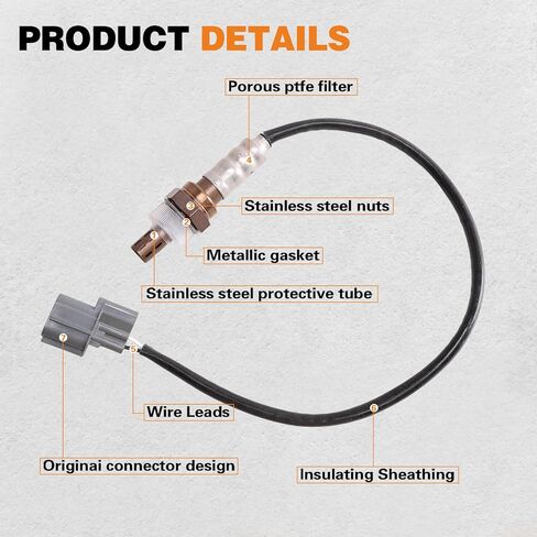 2 قطعة مستشعر O2 المنبع والمصب لـ Accord V6-3.0L 2000-2002، Cl V6-3.2 2001-2003.OE #234-4727 234-4621 in Kuwait