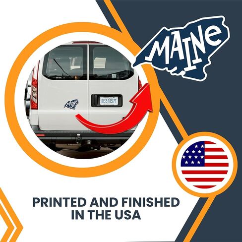 مغناطيس السيارة Magnet Me Up Maine State - مقاس 6x4 بوصة، تذكار متين من الفينيل للأشعة فوق البنفسجية، مغناطيس ثلاجة قابل للتجميع بالألوان الكاملة - ديكور هدايا السفر - ملصق مغناطيسي على شكل الدولة - صنع في الولايات المتحدة الأمريكية in Saudi Arabia