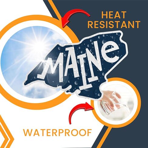 مغناطيس السيارة Magnet Me Up Maine State - مقاس 6x4 بوصة، تذكار متين من الفينيل للأشعة فوق البنفسجية، مغناطيس ثلاجة قابل للتجميع بالألوان الكاملة - ديكور هدايا السفر - ملصق مغناطيسي على شكل الدولة - صنع في الولايات المتحدة الأمريكية in Saudi Arabia