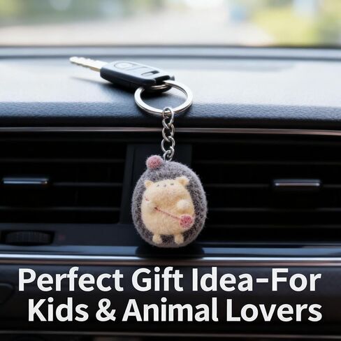 4Pcs/Set 3D Cute Cartoon Animal Keychains for Women Men, Flocking Animal Pendant Keyring for Bag Pendant Accessories Daily Key Holder Decor (3x3x2.5cm) in Saudi Arabia