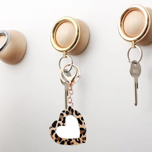 ليوبارد طباعة سلسلة المفاتيح الملحقات لحقيبة اليد سحر مرآة ماكياج سلسلة المفاتيح للفتيات القلب الجلود سلسلة المفاتيح in Kuwait