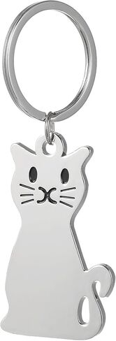 Cat Keychain Metal Key Ring Cute Animal Cat Key Chain Charm Hanging Pendant Decoration in Saudi Arabia