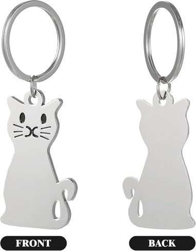 Cat Keychain Metal Key Ring Cute Animal Cat Key Chain Charm Hanging Pendant Decoration in Saudi Arabia