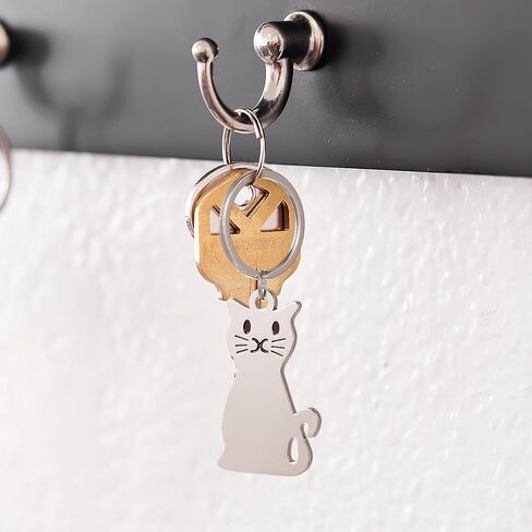 Cat Keychain Metal Key Ring Cute Animal Cat Key Chain Charm Hanging Pendant Decoration in Saudi Arabia