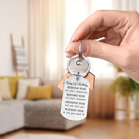 Yobent 54th Birthday Gifts for Men 1972, Happy 54th Birthday Keyring, 54 Year Old Birthday Gifts for Women, The Legend was Born in 1972 in Saudi Arabia