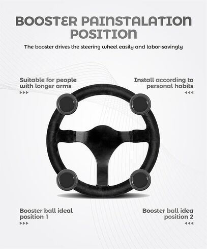 Steering Wheel Knob,Car Accessories Suicide Knob for Steering Wheel,360 Degree Rotation Vehicle Suicide Power Handle Ball,Compatible with Sedans, Mini Coopers,Saloon Cars,Trucks,SUVs in Kuwait