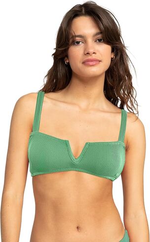 قطعة بيكيني علوية نسائية من Roxy - قطعة علوية للسباحة قابلة للتعديل، سريعة الجفاف، وسادات قابلة للإزالة، عامل حماية من الأشعة فوق البنفسجية 50+، ملابس المنتجعات in Kuwait