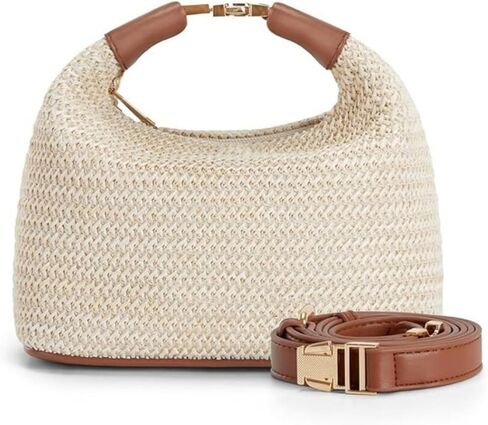 Straw Crossbody Bag for Women, Summer Raffia Handbag Top Handle Woven Tote Purse Vacation Handmade Bucket Clutch Bag in Saudi Arabia