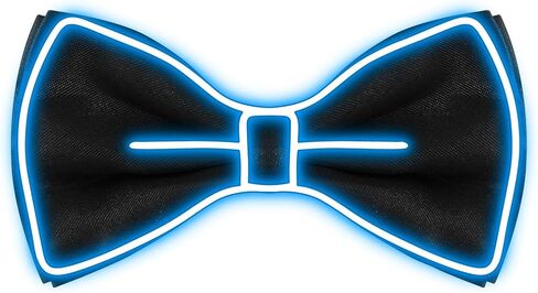 Hercicy Mardi Gras Light up Bow Tie for Women Men LED Neon Bowtie Glow in The Dark Tie for Masquerade Carnival Party in Saudi Arabia