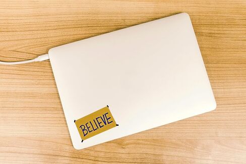 ملصقات WSQ 2-Pack Believe ملصقة من الفينيل - 4 بوصات - ملصقات لسيارة شاحنة فان نافذة ممتص الصدمات للكمبيوتر المحمول وكأس وزجاجة مياه وأي سطح أملس in Saudi Arabia