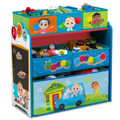 Delta Children Design & Store 6 Bin Toy Storage Organizer - Greenguard Gold Certified, CoComelon in Kuwait