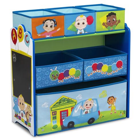 Delta Children Design & Store 6 Bin Toy Storage Organizer - Greenguard Gold Certified, CoComelon in Kuwait