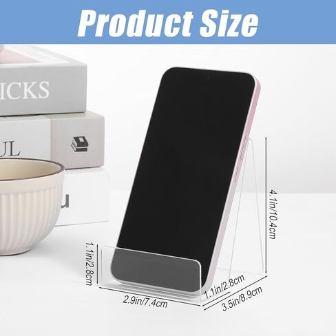 20 عبوة من حامل عرض الكتب الأكريليك، حامل حامل شفاف مقاس 4 بوصات، حامل كمبيوتر لوحي سميك شفاف لعرض الكتب والصور والأجهزة اللوحية والأقراص المضغوطة والأعمال الفنية والصحف والمجلات in Kuwait