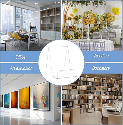 20 عبوة من حامل عرض الكتب الأكريليك، حامل حامل شفاف مقاس 4 بوصات، حامل كمبيوتر لوحي سميك شفاف لعرض الكتب والصور والأجهزة اللوحية والأقراص المضغوطة والأعمال الفنية والصحف والمجلات in Kuwait