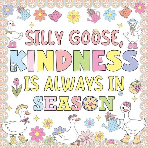 Spring Bulletin Board Set Spring Classroom Decorations Silly Goose Bulletin Board Silly Goose Kindness Paper Cutouts Back to School Supplies for Home School Classroom Chalkboard Wall Door Decor in Saudi Arabia
