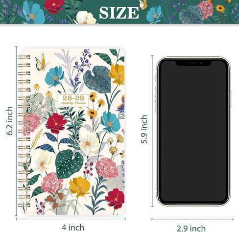 2026-2029 Pocket Calendar/Planner for Purse- July 2026 - June 2029 (36-Month Calendar), 3.8" x 6.4", 3 Year Monthly Planner with Monthly Tabs, Inner Pocket in Saudi Arabia