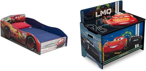 Delta Children Wood Toddler Bed - Greenguard Gold Certified, Disney/Pixar Cars in Saudi Arabia