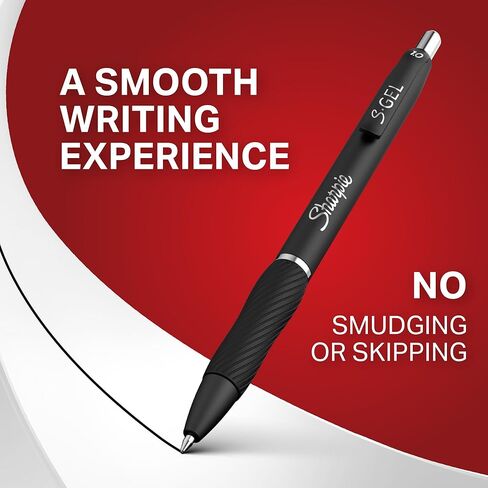 Sharpie S Gel Pens, Bold Point, 1.0 mm, Black Barrel, Black Ink, Pack Of 36 Pens in Kuwait