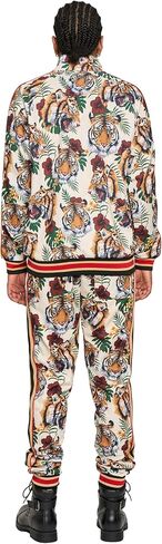 G-Style USA Men's G-Striped Tiger Tracksuit Set ST569 - Off White - 4X-Large in Kuwait
