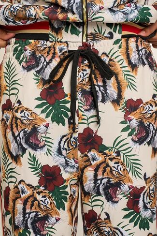 G-Style USA Men's G-Striped Tiger Tracksuit Set ST569 - Off White - 4X-Large in Kuwait