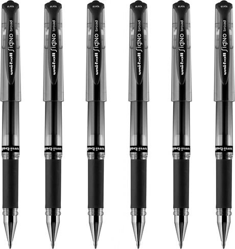 uniball Signo Gel Impact Pens, Bold Point (1.0mm), Metallic Violet Ink, 6 Pens in Saudi Arabia