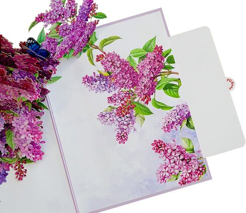 Lilac Blossom Birthday Cards for Women, Pop Up Mothers Day Card, 3D Anniversary, Valentines Day, Pop Up Gifts for Her, Him, Wife, Husband, Sister 6x8in (Lilac Blossom Butterfly) in Saudi Arabia