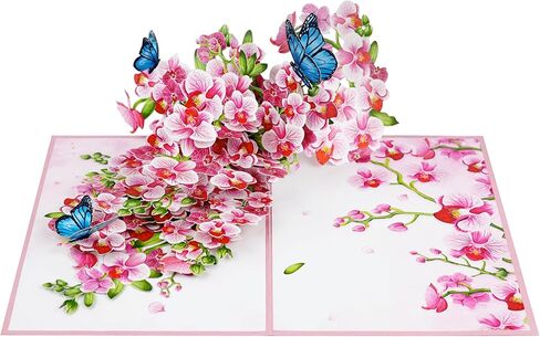Lilac Blossom Birthday Cards for Women, Pop Up Mothers Day Card, 3D Anniversary, Valentines Day, Pop Up Gifts for Her, Him, Wife, Husband, Sister 6x8in (Lilac Blossom Butterfly) in Kuwait