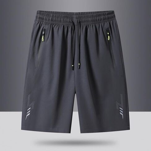 3 Pack Mens 5" Inseam Athletic Shorts, Breathable Running Gym Shorts with Zipper Pockets & Z-Print in Saudi Arabia