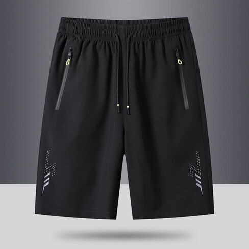 3 Pack Mens 5" Inseam Athletic Shorts, Breathable Running Gym Shorts with Zipper Pockets & Z-Print in Saudi Arabia