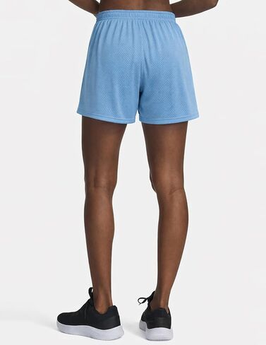 5-Pack Women's Athletic Shorts Mesh Basketball, Ladies Active Loose Pull-On Shorts with Zipper Pockets, 5" Inseam (Set 6, Medium) in Saudi Arabia