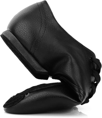 أحذية رقص الجاز باللون الأسود للنساء والفتيات، حذاء رقص الجاز بنعل منفصل للنساء من الجنسين والبالغين من الجلد in Kuwait