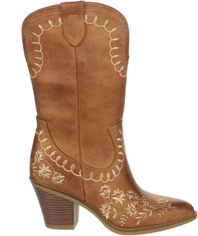 Limelight Kimura - حذاء نسائي طويل من الجلد الصناعي سهل الارتداء لراعية البقر باللون البني، مقاس 10.0 متوسط ​​العرض in Kuwait