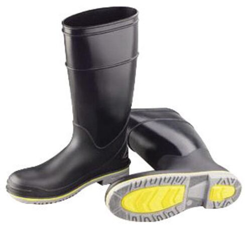 DUNLOP 15" Flex 3 Work boots for Men & Women - Chemical resistant - Steel toe - PVC Safety boots - Waterproof Rubber boots - Black/Grey - Size 5-15 in Saudi Arabia