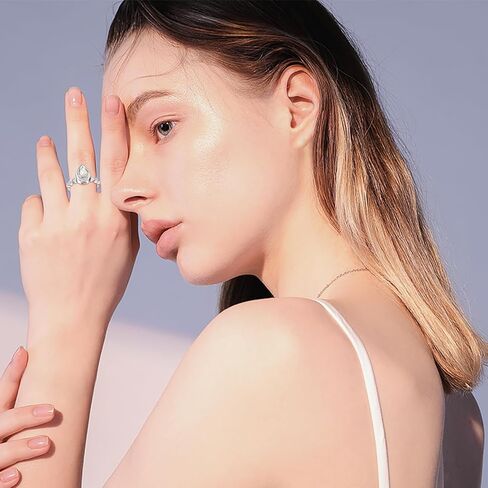 Jinlou Sterling Silver Teardrop Opal Urn Ring for Ashes Cremation Rings Memorial Jewelry for Women for Ashes of Loved Ones in Kuwait