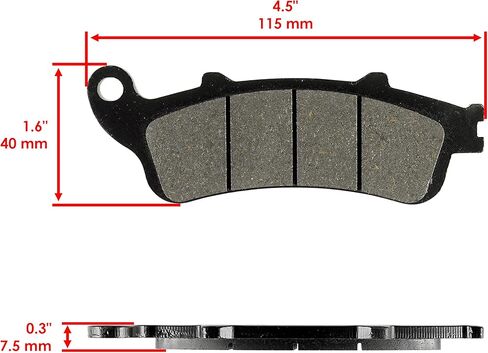 Caltric Rear Brake Pads Compatible with Honda Vfr800 Intercepter 800 2002 2003 2004 2005 2006-2014 in Saudi Arabia