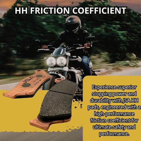 فرامل JSA 181 HH مكابح أمامية أو خلفية لمركب الفرامل Triumph، Ducati، BMW، Aprilia، KTM، وHusqvarna - مركب راتينج عالي الأداء مع دعامة نحاسية in Kuwait