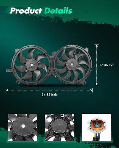 SCITOO Engine Radiator Cooling Fan Assembly Compatible with 2019-2022 for Nissan for Altima 2.5L;Replace 624300;214816CA1A;214816CA2A in Saudi Arabia