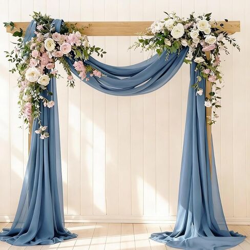 2 Panels Sage Green Wedding Glitter Arch Draping Fabric Easter 29" × 6.5 Yards Sheer Backdrop Curtains Drapery for Spring Wedding Ceremony Birthday Party Indoor Ceiling Decor in Saudi Arabia