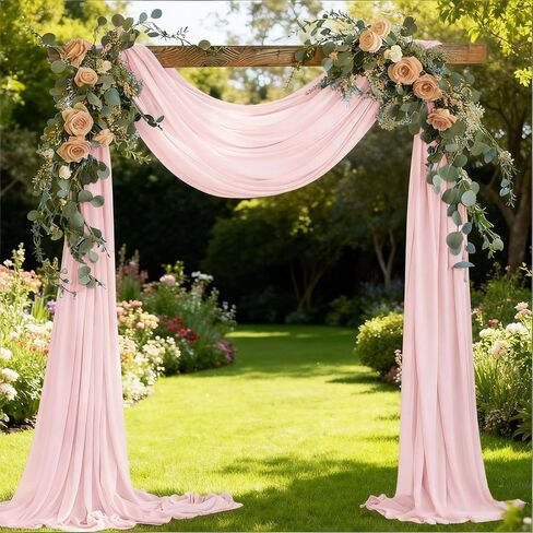 2 Panels Sage Green Wedding Glitter Arch Draping Fabric Easter 29" × 6.5 Yards Sheer Backdrop Curtains Drapery for Spring Wedding Ceremony Birthday Party Indoor Ceiling Decor in Saudi Arabia