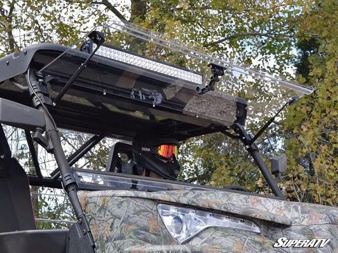 SuperATV Scratch Resistant Flip Up Windshield for Odes Dominator, Can be Closed, Vented, or Fully Open, Made of 1/4" Polycarbonate 250x Stronger than Glass, Hard Coated, USA Made in Saudi Arabia