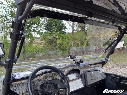 SuperATV Scratch Resistant Flip Up Windshield for Odes Dominator, Can be Closed, Vented, or Fully Open, Made of 1/4" Polycarbonate 250x Stronger than Glass, Hard Coated, USA Made in Saudi Arabia