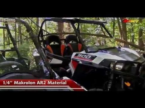 SuperATV Scratch Resistant Flip Up Windshield for Odes Dominator, Can be Closed, Vented, or Fully Open, Made of 1/4" Polycarbonate 250x Stronger than Glass, Hard Coated, USA Made in Saudi Arabia