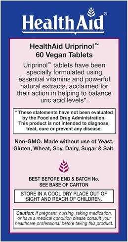 Uriprinol®، تطهير حمض اليوريك، 60 قيراط، مرتين يوميًا، مركب كرز مونتمورنسي مع بذور الكرفس، الكركم وأوراق البانابا، نباتي in Kuwait
