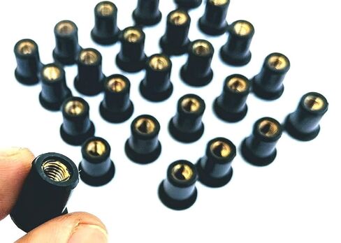 25 قطعة- صواميل مطاطية مع M5 نحاس أصفر 5 مم متري صواميل للدراجات النارية in Kuwait