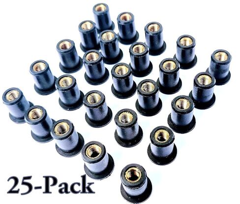 25 قطعة- صواميل مطاطية مع M5 نحاس أصفر 5 مم متري صواميل للدراجات النارية in Kuwait